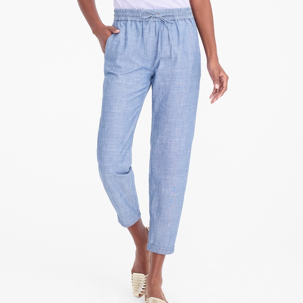 J Crew Factory Chambray Drawstring Pants 2